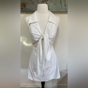 C/MEO Collective Tie-Front Mini Dress